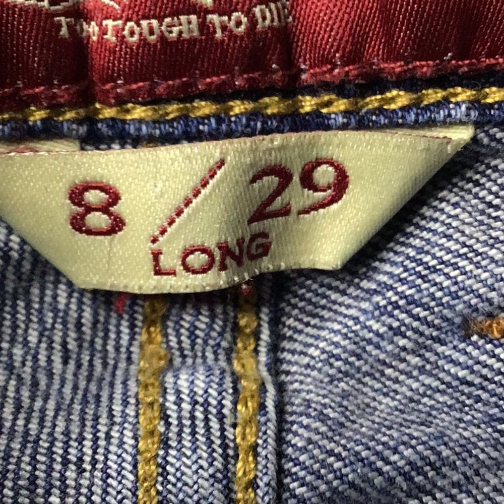 🍀Lucky Brand Sofia Straight Jeans Women’s 8 Long Mid Rise Denim #709 - Picture 5 of 9